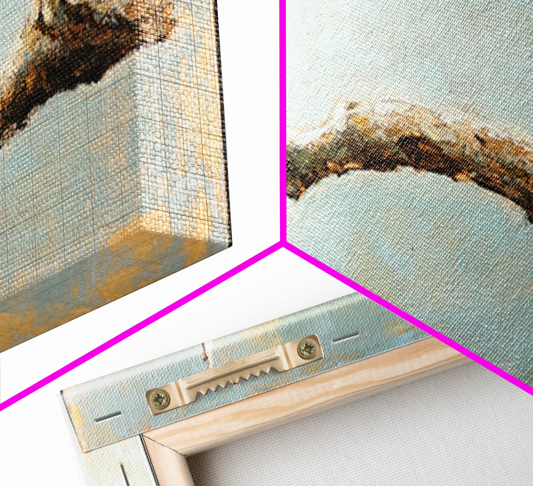 Bleached Driftwood Branch Framed Canvas Print, Rustic Coastal Wall Art, Minimalist Beach House Decor, Long Horizontal Art