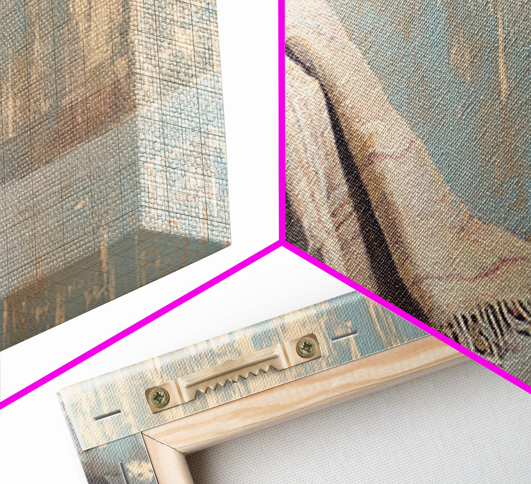 Folded Linen Blanket Still Life Wall Art, Neutral Home Decor, Wabi Sabi Art, Minimalist Canvas Wall Art For Bedroom Decor