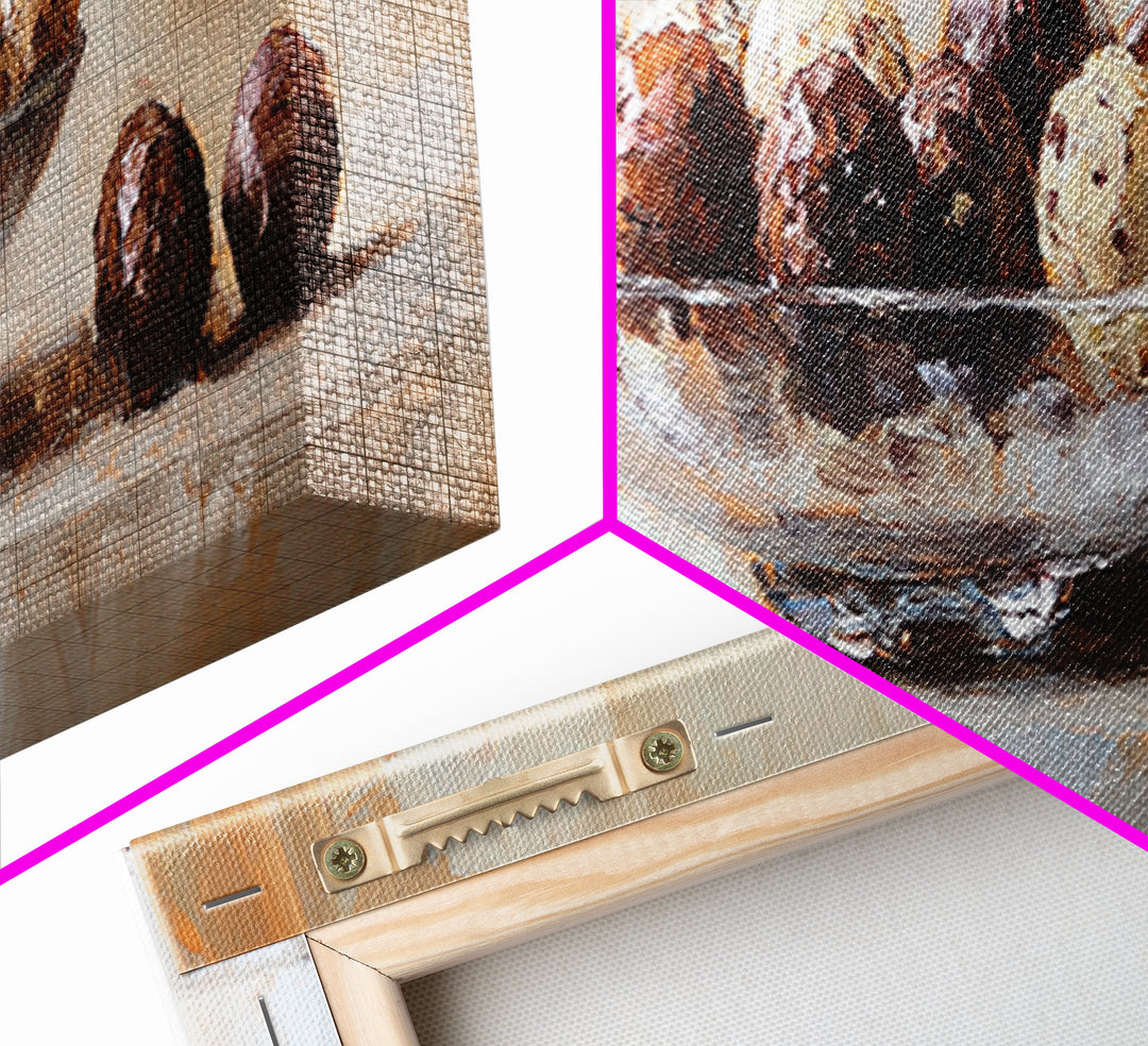 Chocolate Truffles In Glass Bowl Canvas Print, Kitchen Wall Art, Dining Room Prints, Foodie Gift, Still Life Wall Art Decor