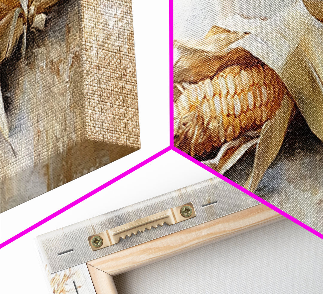 Dried Corn Husk Still Life Wall Art, Farmhouse Kitchen Decor, Rustic Canvas Print, Harvest Food Art For Country Home Decor