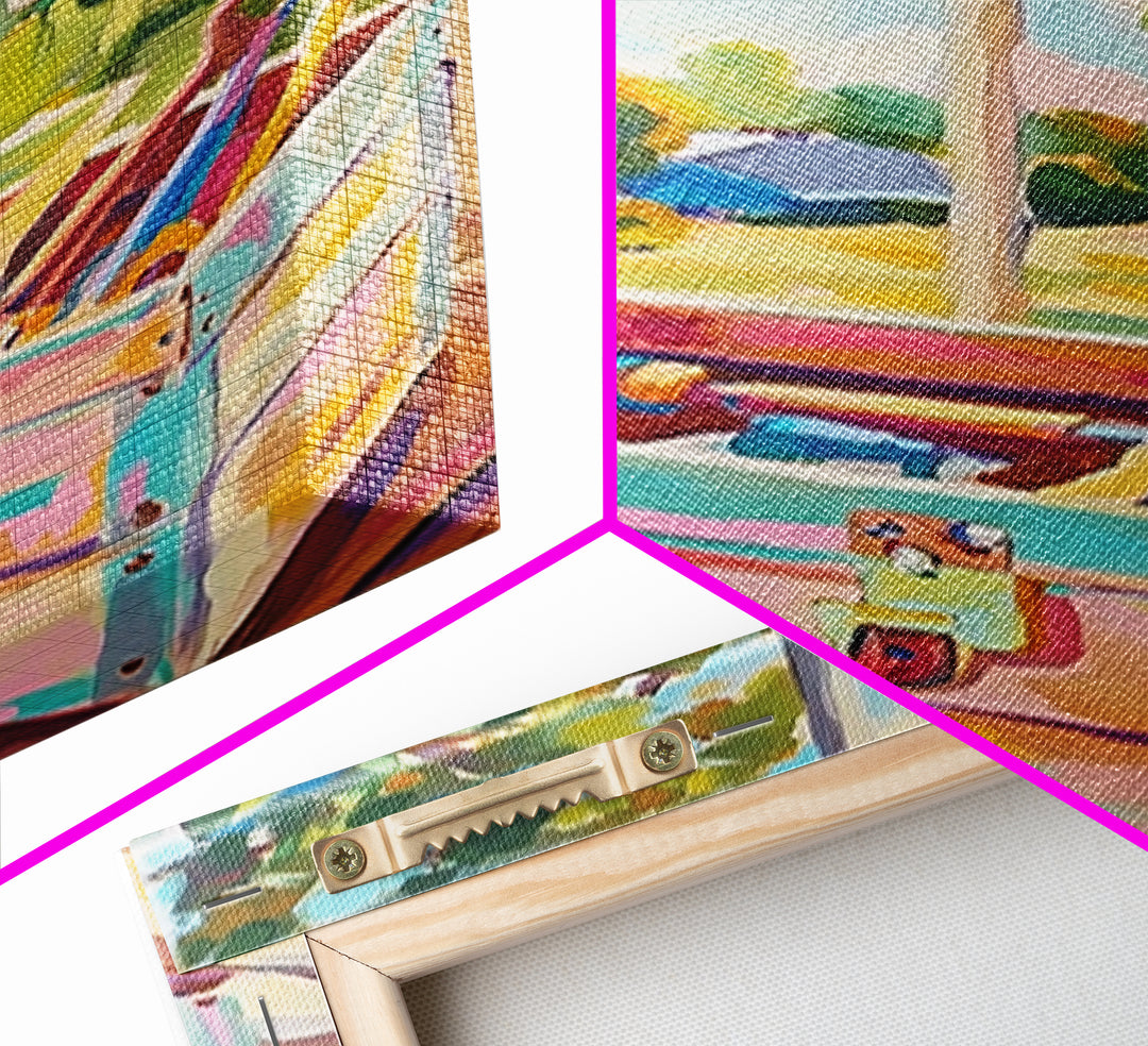 Pastel Toolbox Filled With Paint Brushes Wall Art, Creative Studio Decor, Artist Gift, Colorful Home Office Framed Canvas Print
