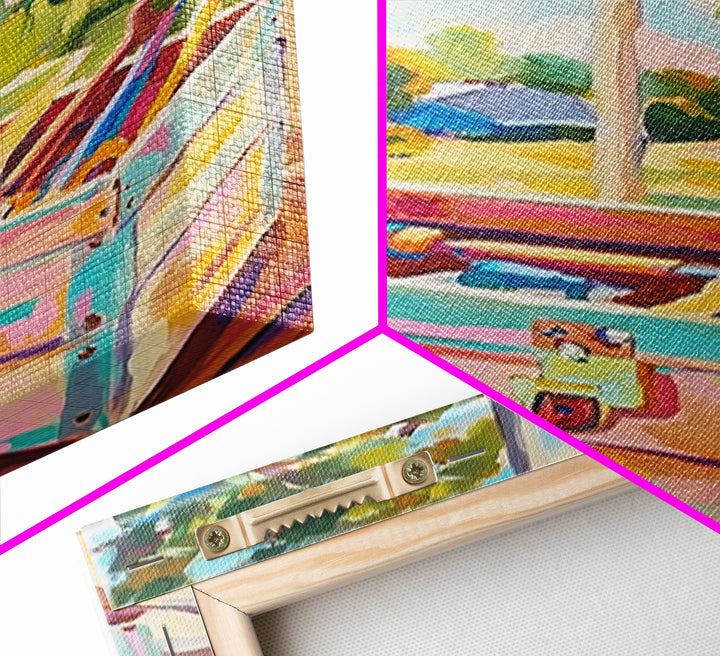 Pastel Toolbox Filled With Paint Brushes Wall Art, Creative Studio Decor, Artist Gift, Colorful Home Office Framed Canvas Print