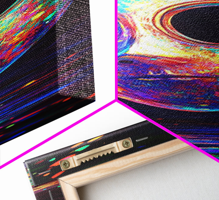 Iridescent Alien Mask By Neon Water Canvas Print, Sci Fi Wall Art, Surreal Fantasy Decor, Gaming Room Wall Decor, Modern Home Decor