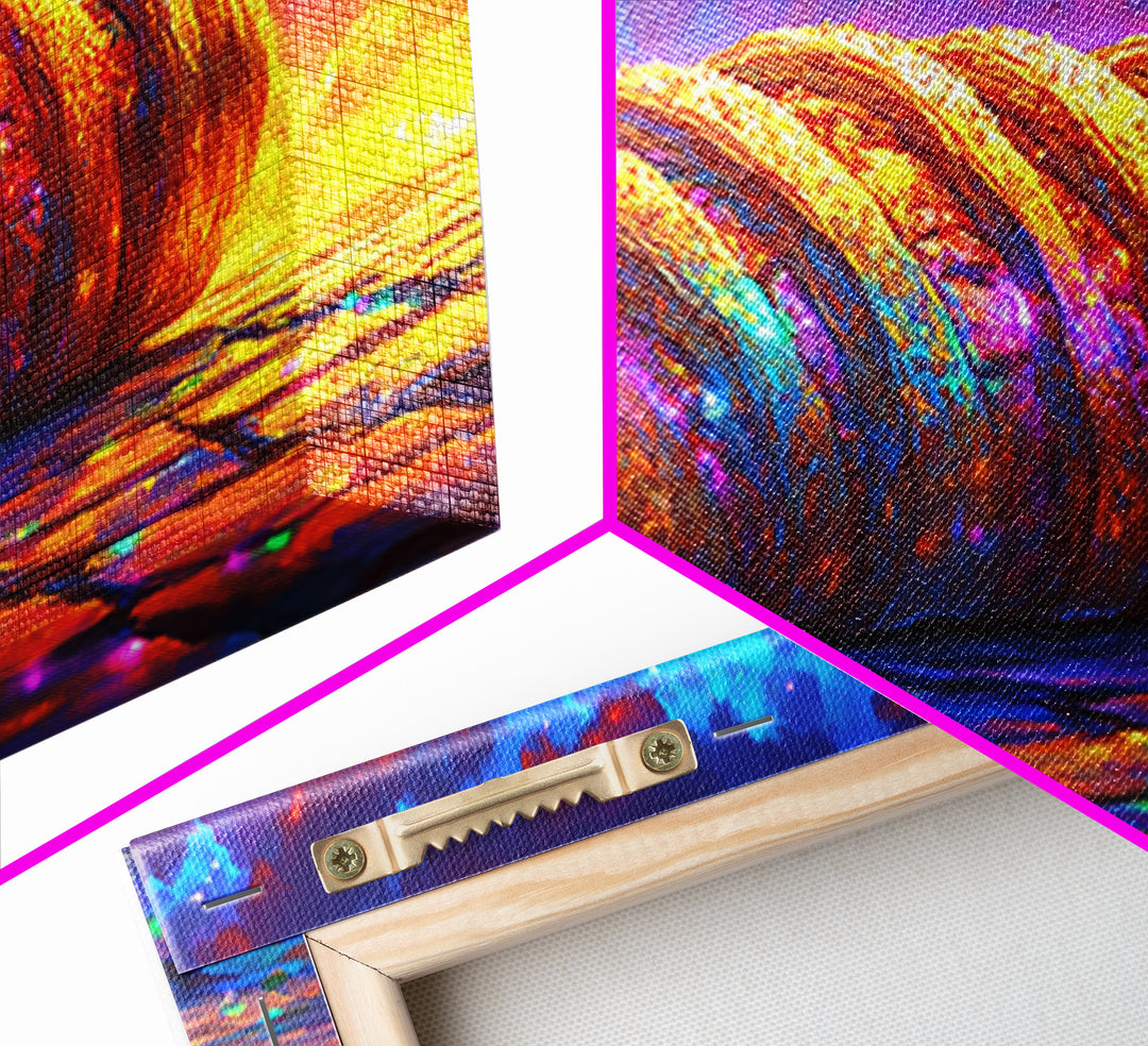 Golden Croissant Pastry At Dramatic Sunset Canvas Print, Bakery Wall Art, French Kitchen Decor, Foodie Gift, Cafe Poster