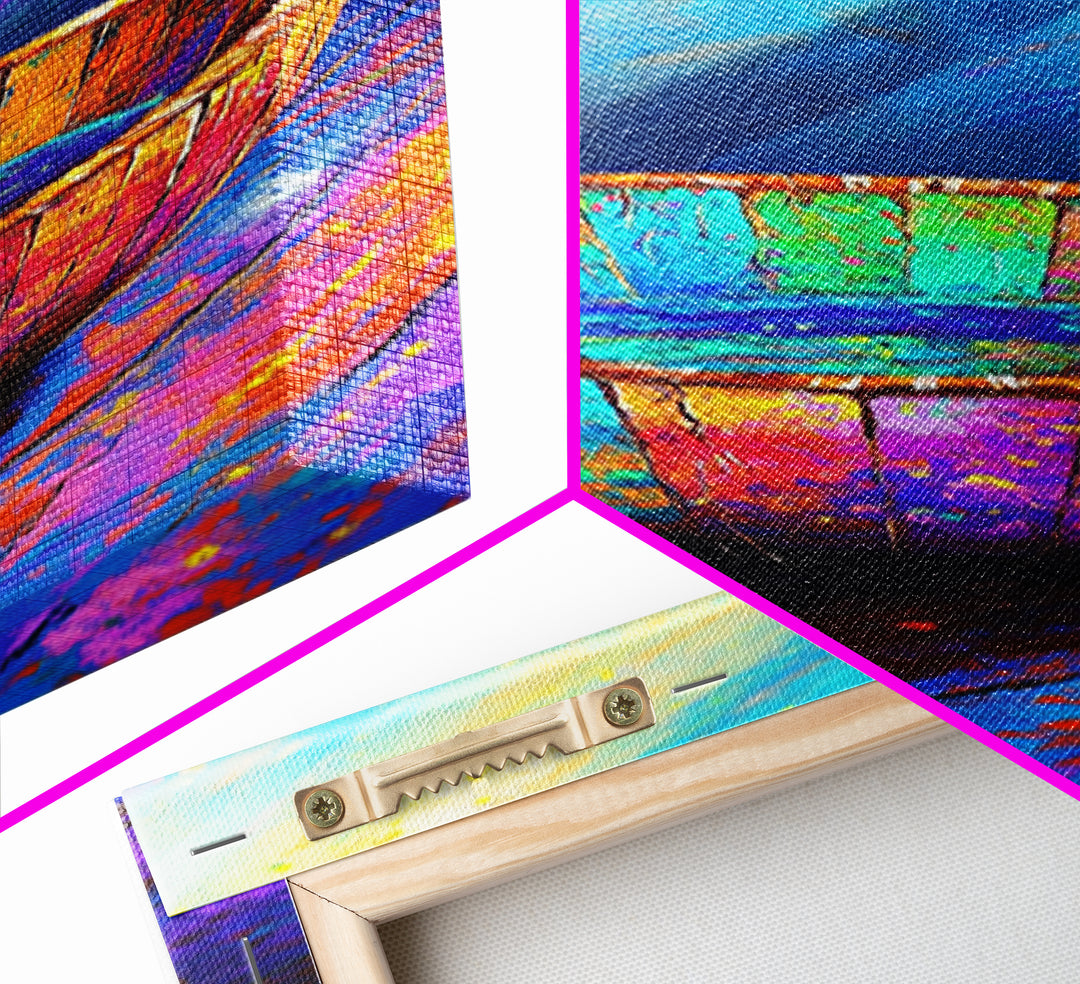 Rustic Rainbow Wooden Bowl Canvas Print, Colorful Kitchen Wall Art, Modern Farmhouse Decor, Wabi Sabi Art, Housewarming Gift