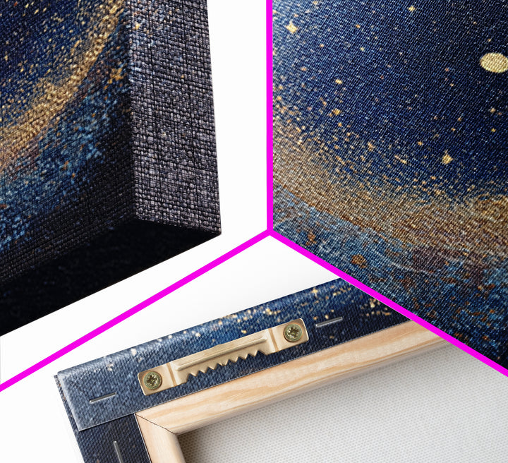 Subtle Celestial Scene Framed Canvas Print, Above Bed Art, Above Bed Decor, Bedroom Decor, Oil Painting, Serenity, ABA-1x1-37