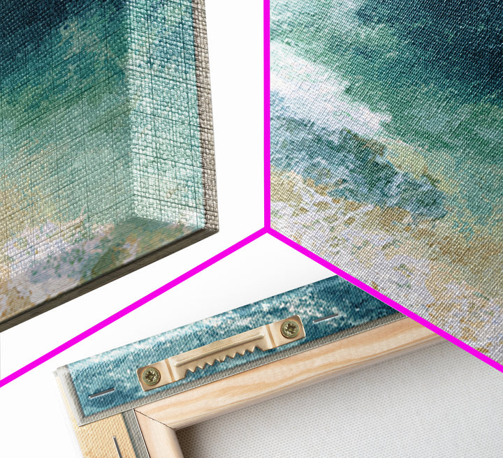 Serene Ocean Tide Seen from Above Canvas Print, Above Bed Art, Gallery Decor, Bedroom Decor, Fine Art, Serenity, Wall Art, ABA-1x1-45