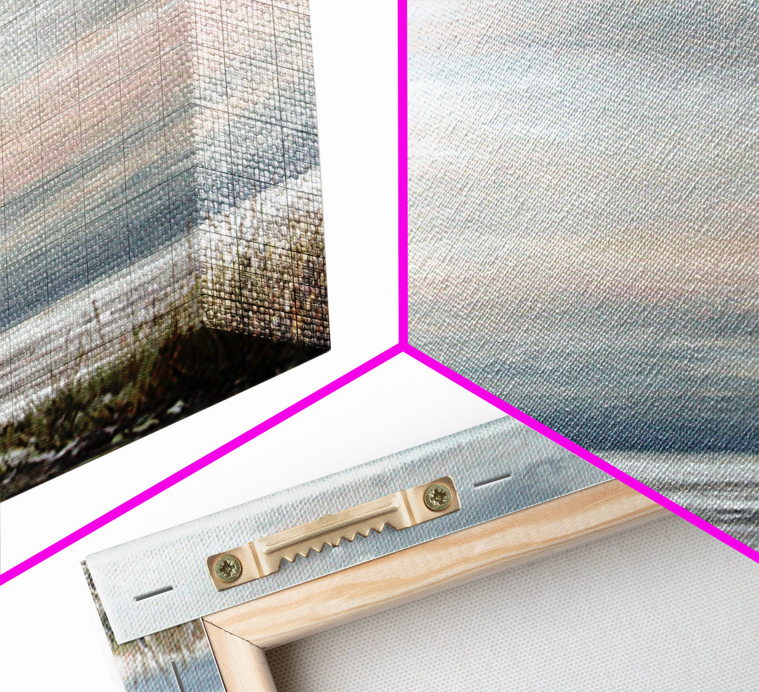 Tranquil Cloudscape with Blush Undertones Framed Canvas Print, Above Bed Art, Modern Decor, Bedroom Decor, Fine Art, Serenity, ABA-1x1-53