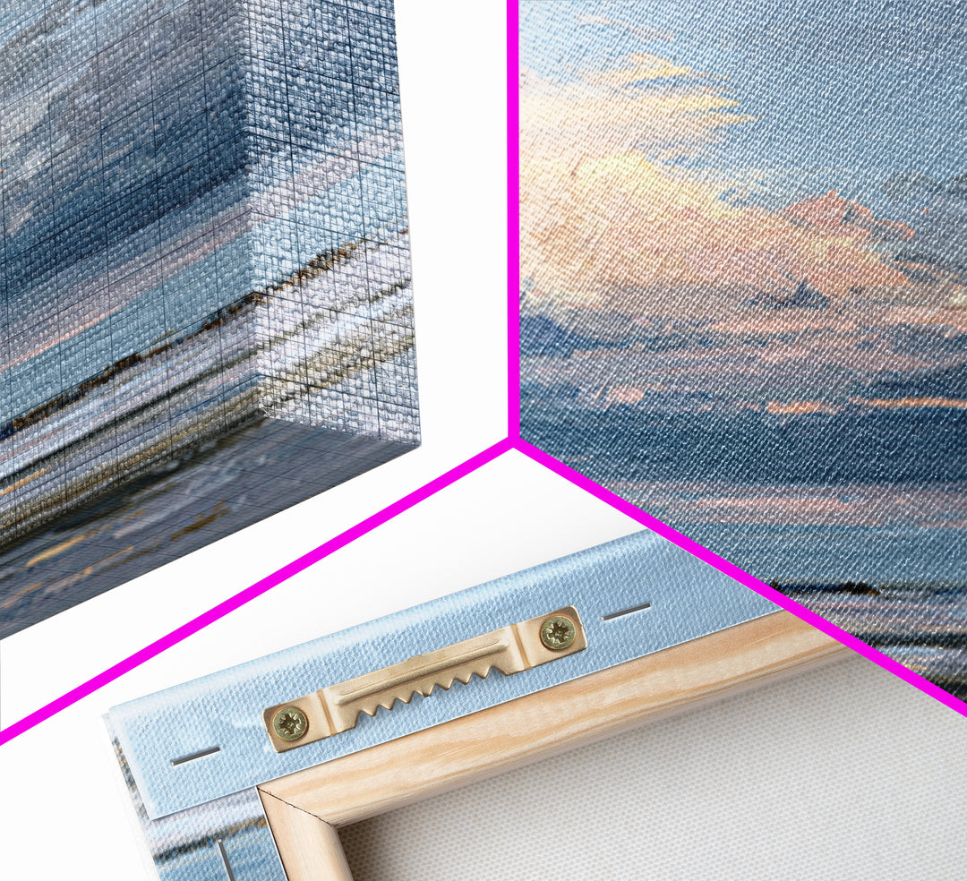 Tranquil Cloudscape with Blush Undertones Canvas Print, Above Bed Art, Room Decor, Bedroom Decor, Fine Art, Serenity, ABA-1x1-77