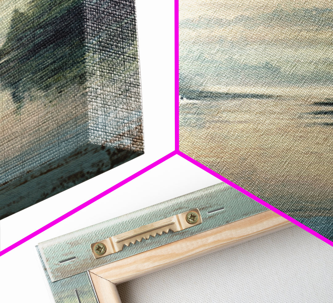 Paired Swans in a Dreamy Painterly Lake Canvas Print, Above Bed Art, Living Room Wall Art, Bedroom Decor, Serenity, Wall Decor, ABA-1x3-34