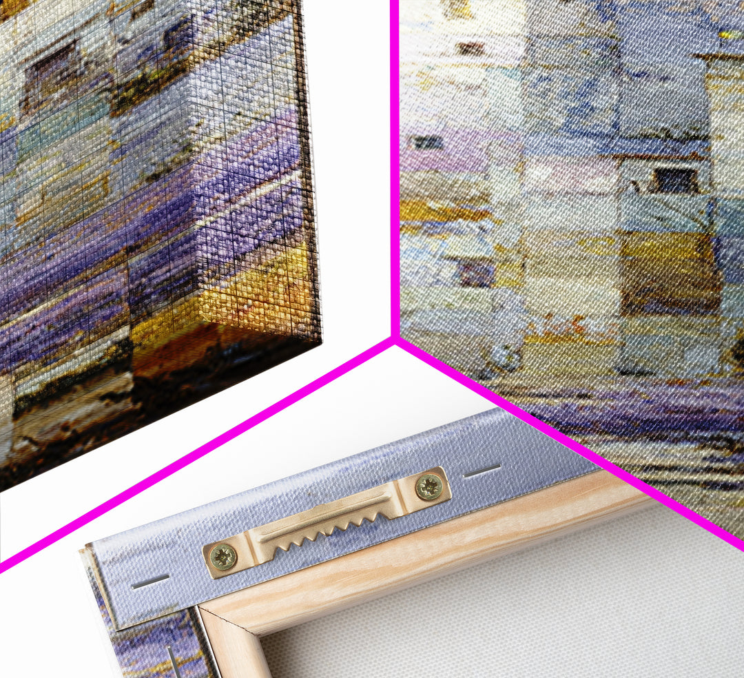 Oversized Lavender Field Canvas Print, Above Bed Art, Bedroom Decor, Oil Painting, Serenity, Boho Decor, Western Decor, ABA-1x3-55