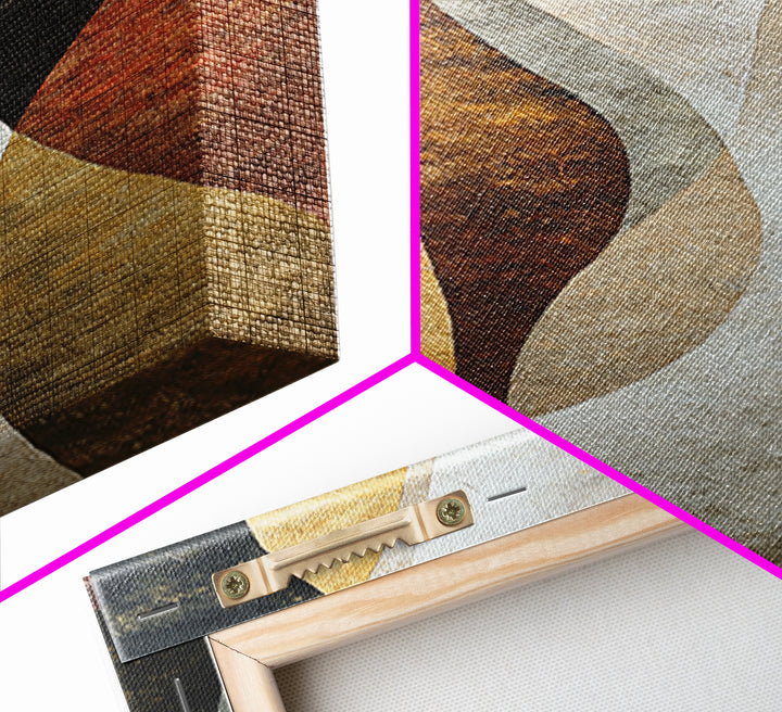 Abstract Sunrise Geometry Canvas Print, Above Bed Art, Large Wall Art, Bedroom Decor, Fine Art, Serenity, Japanese Wall Art, ABA-1x3-56