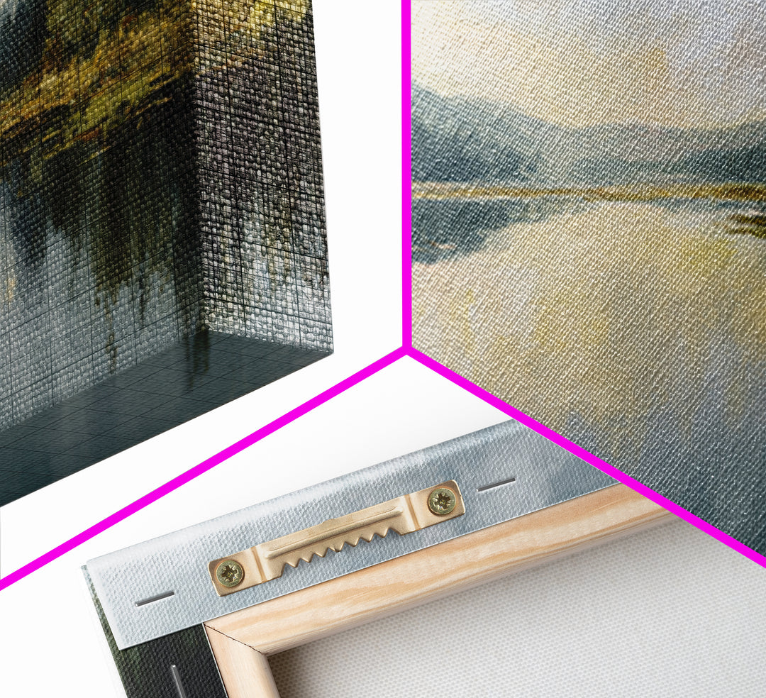 Calming Lake Reflection Framed Canvas Print, Above Bed Art, Apartment Decor, Bedroom Decor, Serenity, Photography Prints, ABA-2x1-55