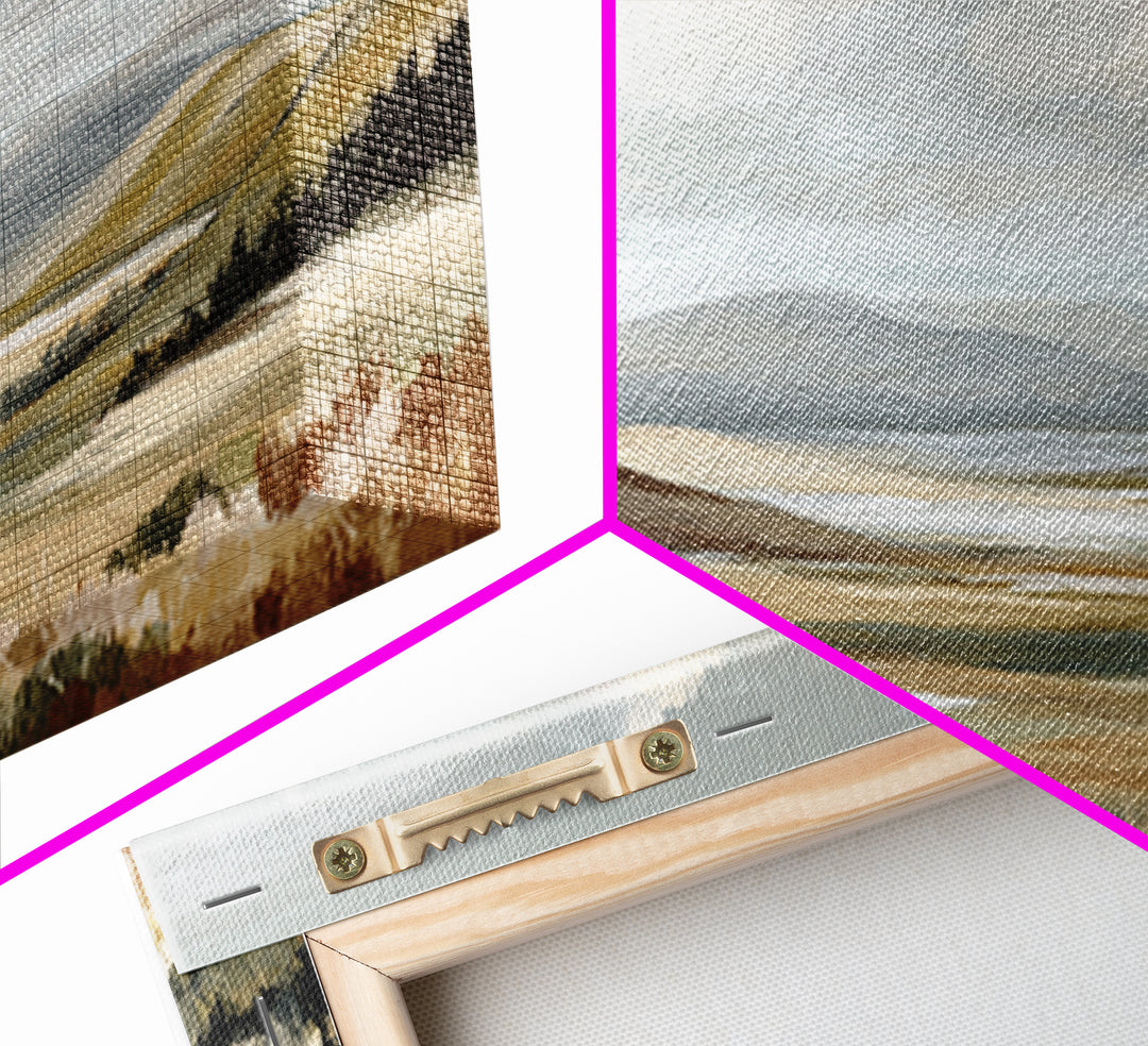 Soft Romantic Landscape Framed Canvas Print, Above Bed Art, Canvas Wall Art, Bedroom Decor, Fine Art, Serenity, Boho Wall Decor, ABA-2x1-85