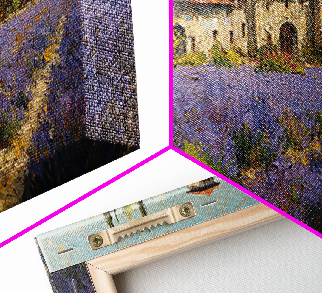 Oversized Lavender Field Framed Canvas Print, Above Bed Art, Sage Green Wall Art, Bedroom Decor, Serenity, Modern Decor, ABA-2x1-87