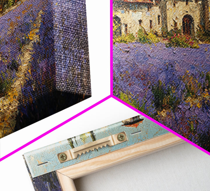 Oversized Lavender Field Framed Canvas Print, Above Bed Art, Sage Green Wall Art, Bedroom Decor, Serenity, Modern Decor, ABA-2x1-87