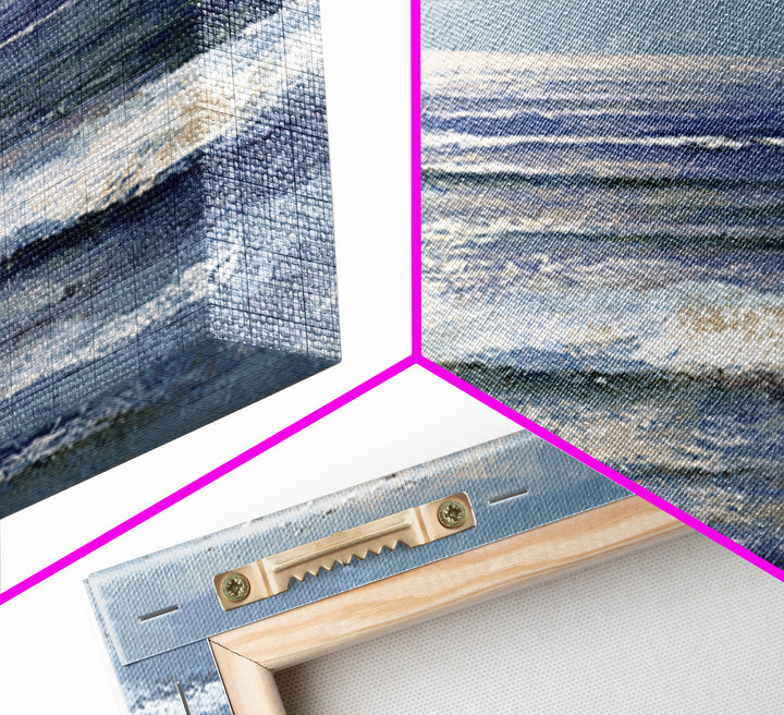 Quiet Moon over a Calm Ocean Horizon Canvas Print, Above Bed Art, Above Bed Decor, Bedroom Decor, Fine Art, Serenity, ABA-2x3-11