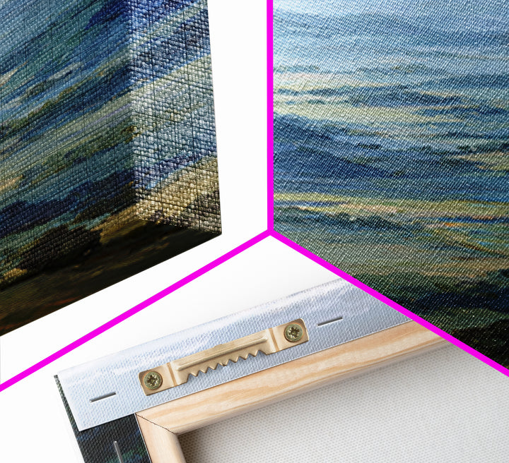 Soft Romantic Landscape Framed Canvas Print, Above Bed Art, Wall Art, Bedroom Decor, Oil Painting, Serenity, Digital Print, ABA-2x3-25