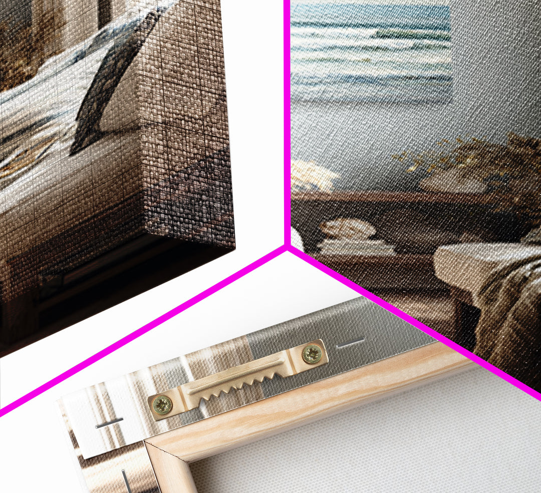 Serene Ocean Tide Seen from Above Canvas Print, Above Bed Art, Wall Decor, Bedroom Decor, Fine Art, Serenity, Apartment Decor, ABA-2x3-29