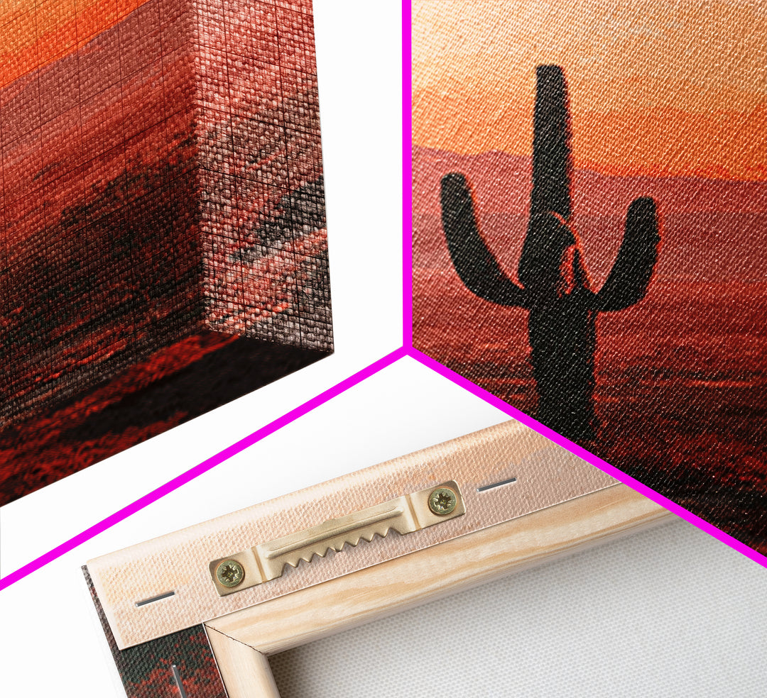 Dreamy Desert Sunset Canvas Print, Above Bed Art, Minimalist Decor, Bedroom Decor, Fine Art, Serenity, Textured Wall Art, ABA-2x3-39