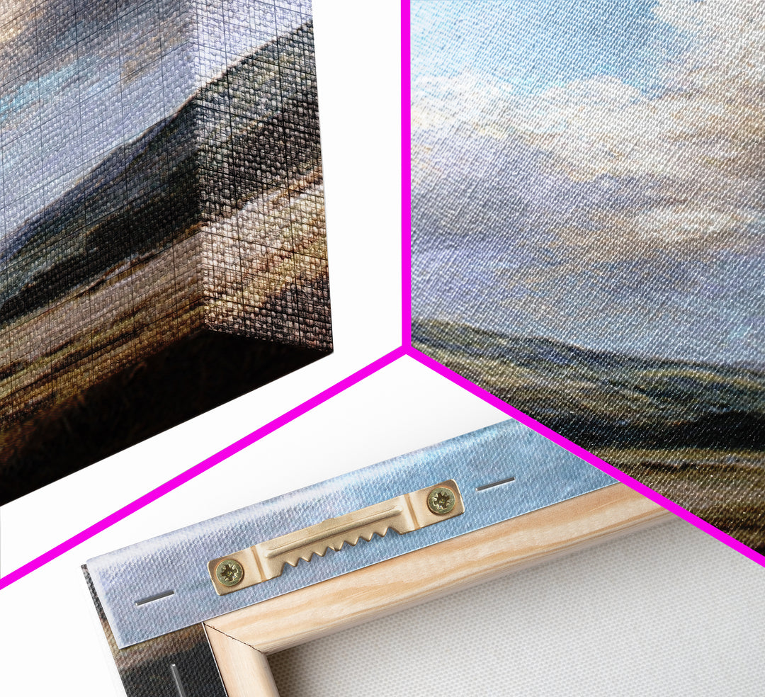 Soft Romantic Landscape Canvas Print, Above Bed Art, Mid Century Modern, Bedroom Decor, Fine Art, Serenity, Horizontal Wall Art, ABA-2x3-49
