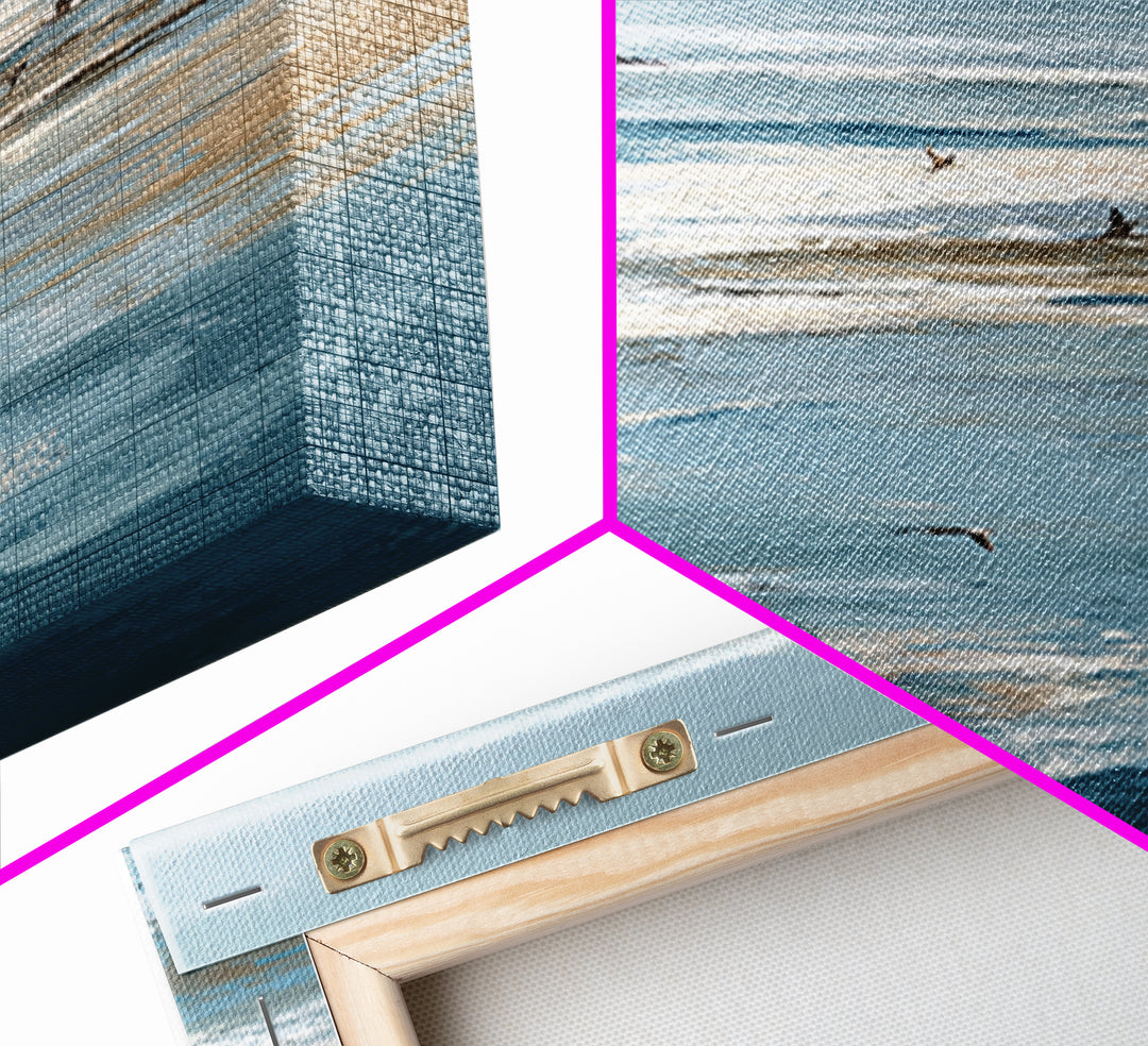 Serene Ocean Tide Seen from Above Canvas Print, Above Bed Art, Wall Decor, Bedroom Decor, Fine Art, Serenity, Apartment Decor, ABA-2x3-5