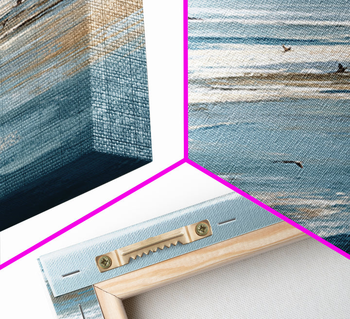 Serene Ocean Tide Seen from Above Canvas Print, Above Bed Art, Wall Decor, Bedroom Decor, Fine Art, Serenity, Apartment Decor, ABA-2x3-5
