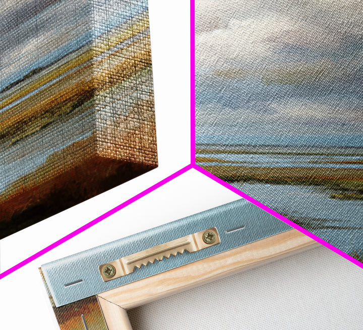 Tranquil Cloudscape with Blush Undertones Canvas Print, Above Bed Art, Original Art, Bedroom Decor, Fine Art, Serenity, ABA-2x3-61