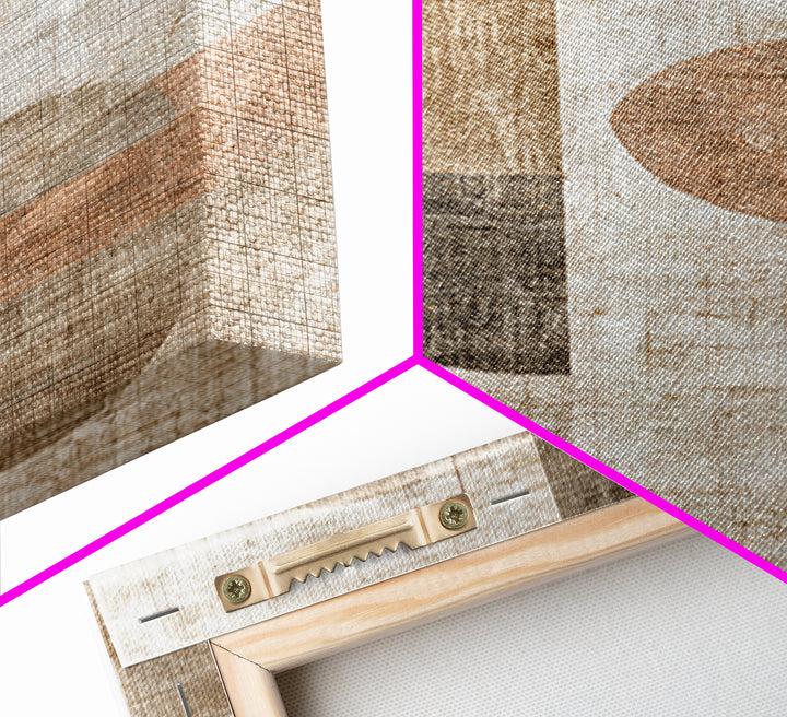 Warm Taupe Abstract Waves Canvas Print, Above Bed Art, Mid Century Modern, Bedroom Decor, Serenity, Horizontal Wall Art, ABA-2x3-71