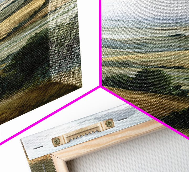 Soft Romantic Landscape Framed Canvas Print, Above Bed Art, Textured Wall Art, Bedroom Decor, Fine Art, Serenity, Western Decor, ABA-2x3-73