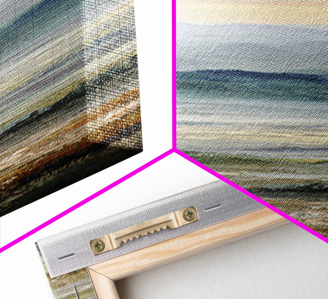 Soft Romantic Landscape Framed Canvas Print, Above Bed Art, Textured Wall Art, Bedroom Decor, Fine Art, Serenity, Western Decor, ABA-2x3-97
