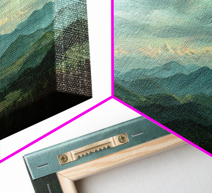 Soft Romantic Landscape Canvas Print, Above Bed Art, Living Room Decor, Bedroom Decor, Oil Painting, Serenity 233, ABA-3x1-33
