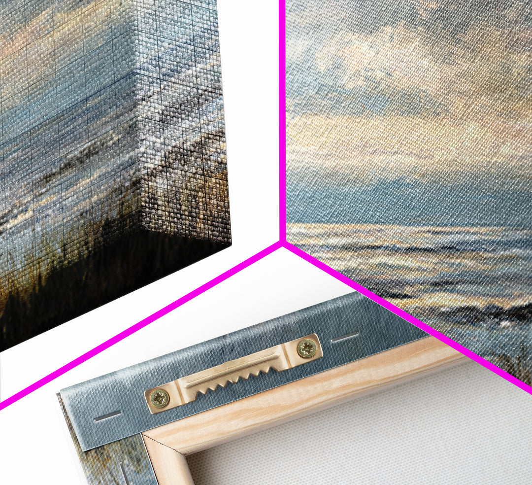 Tranquil Cloudscape with Blush Undertones Canvas Print, Above Bed Art, Above Bed Decor, Bedroom Decor, Fine Art, Serenity, ABA-3x1-93