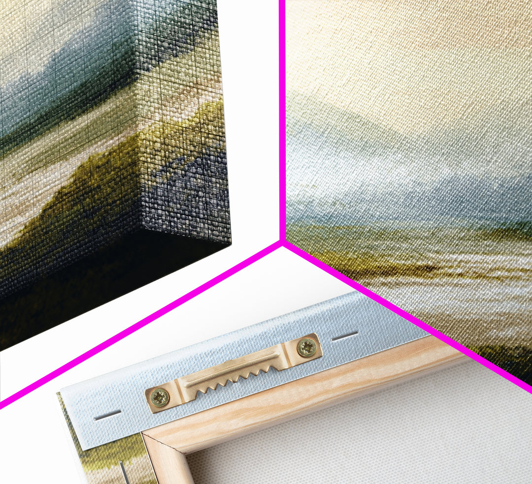 Soft Alpine Horizon Canvas Print, Above Bed Art, Wall Art Prints, Bedroom Decor, Serenity, Boho Wall Art, Horizontal Wall Art, ABA-3x2-4