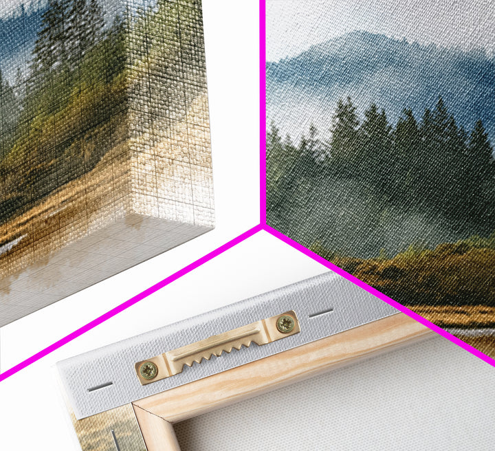 Quiet Forest Ridge Softened by Fog Canvas Print, Above Bed Art, Apartment Decor, Bedroom Decor, Serenity, Photography Prints, ABA-3x2-42