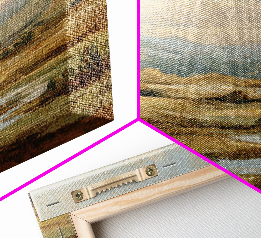 Soft Romantic Landscape Framed Canvas Print, Above Bed Art, Boho Decor, Bedroom Decor, Fine Art, Serenity, Statement Artwork, ABA-3x2-45