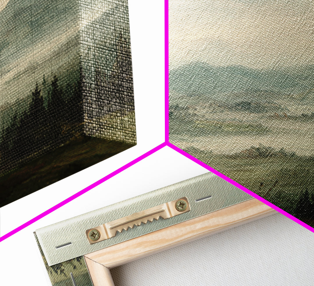 Soft Romantic Landscape Framed Canvas Print, Above Bed Art, Boho Decor, Bedroom Decor, Fine Art, Serenity, Statement Artwork, ABA-3x2-69