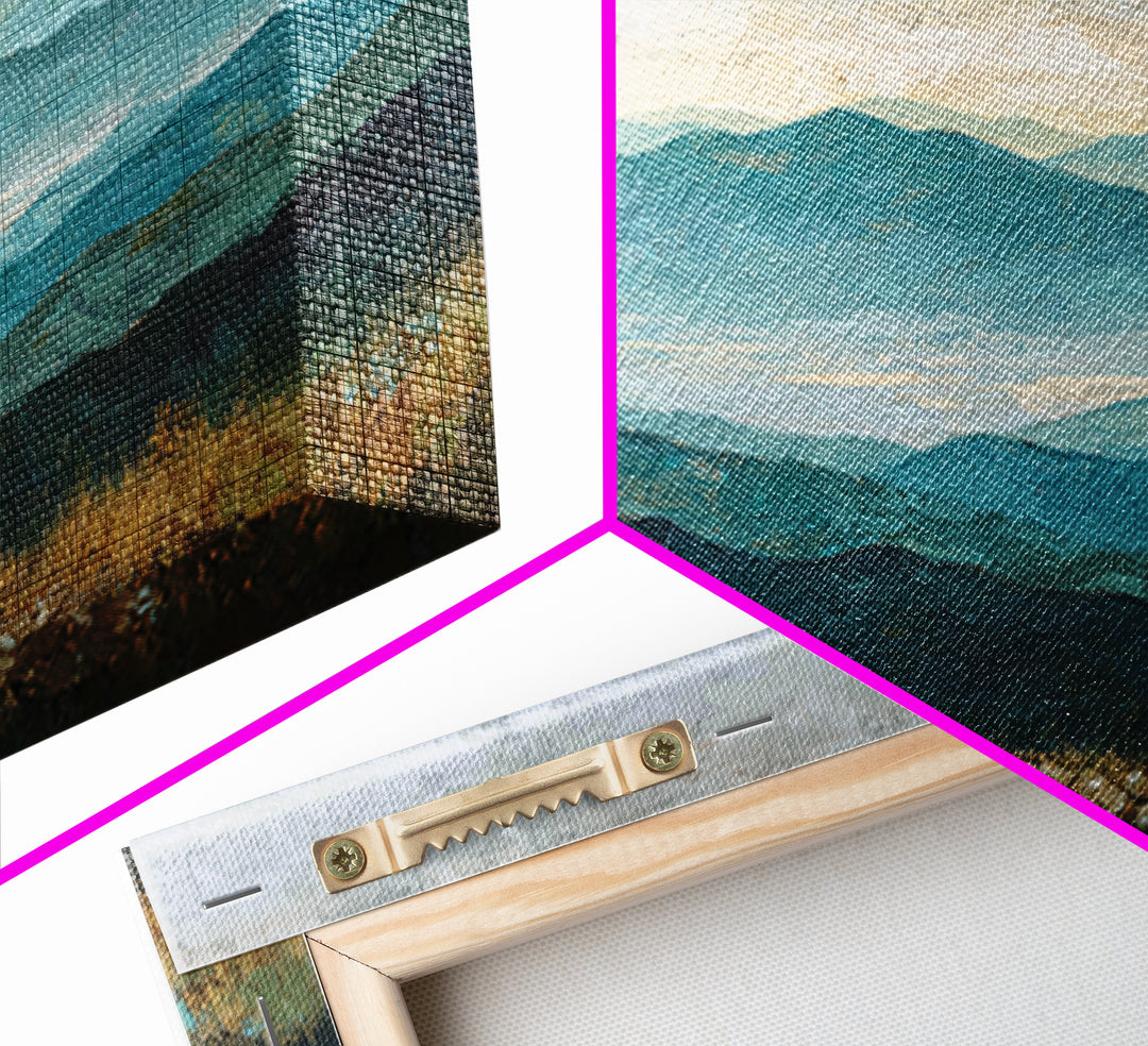 Soft Romantic Landscape Canvas Print, Above Bed Art, Bedroom Wall Decor, Bedroom Decor, Oil Painting, Serenity, ABA-3x2-93