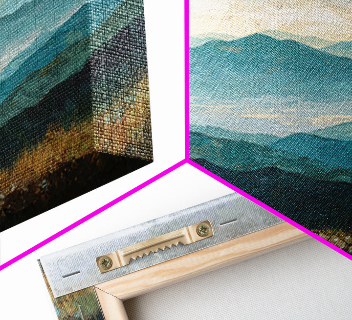 Soft Romantic Landscape Canvas Print, Above Bed Art, Bedroom Wall Decor, Bedroom Decor, Oil Painting, Serenity, ABA-3x2-93