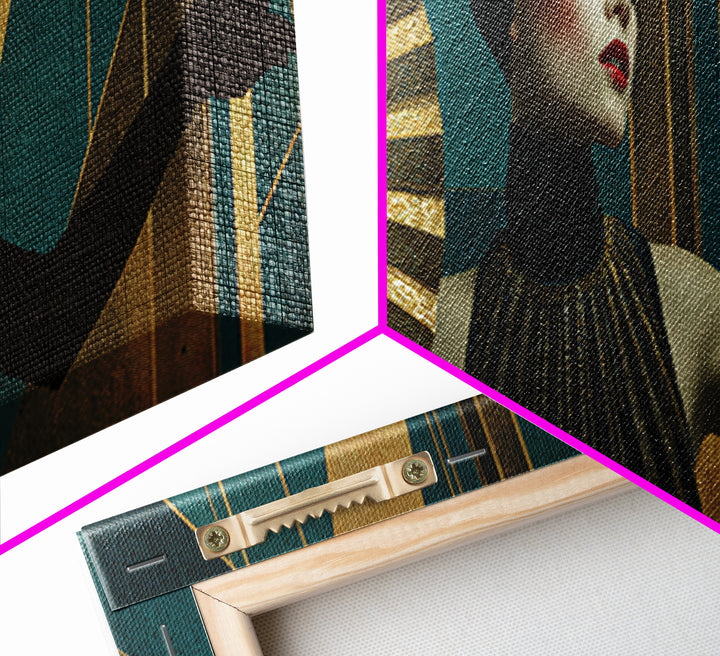 Glamorous 1920s Woman Canvas Print, Art Deco Art, Downloadable Art, Living Room Decor, Fine Art, Glamour, Contemporary Art, ADA-3x1-65