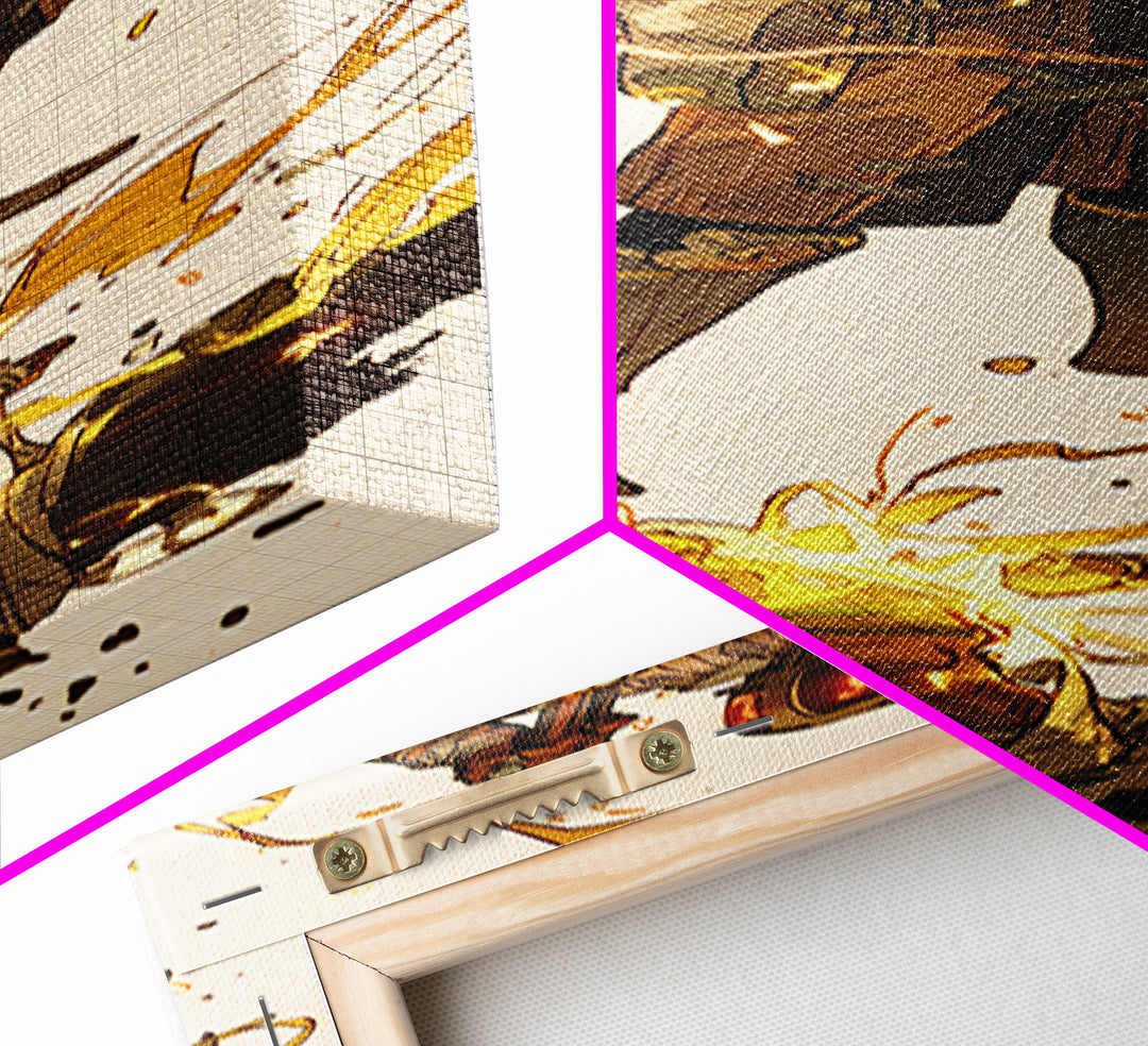 Sci Fi Nomad Warrior With Lantern Canvas Print, African Warrior Art, Afrofuturism Decor, Bold Modern Adventure Wall Art Gift
