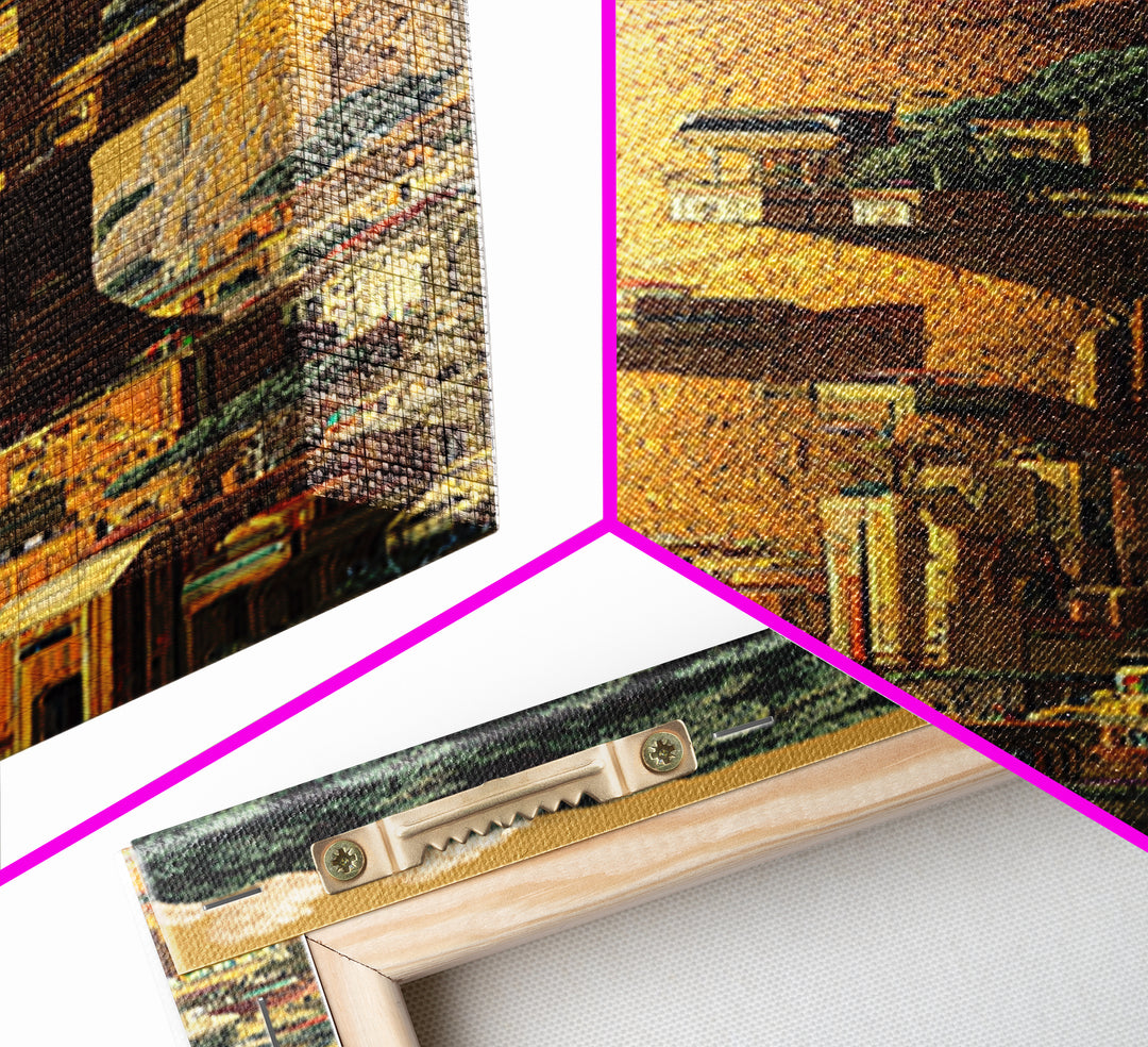 Giant African Tree City Wall Art, Afrofuturism Urban Landscape Canvas Print, Fantasy Architecture Decor, Nature Scene Gift
