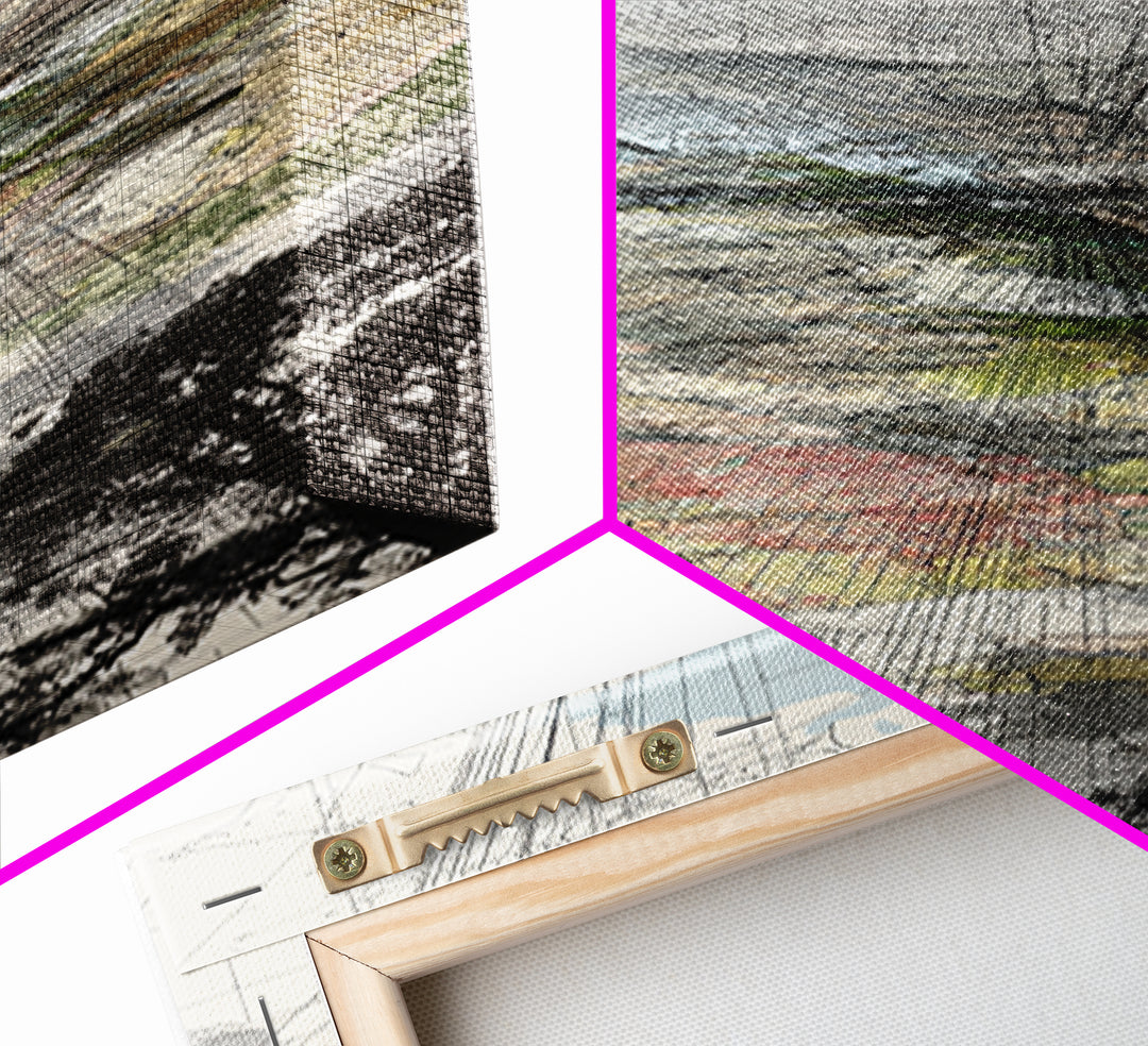 Misty African Valley Abstract Landscape Canvas Print, Acacia Tree Wall Decor, Neutral Earth Tone Art, Modern Office Decor