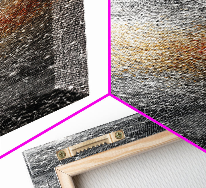 Black White Gold Cosmic Burst Abstract Wall Art, Modern Canvas Decor, Statement Living Room, Luxury Home Decor Gift, Large Vertical Print