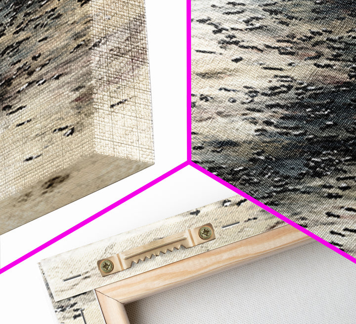 Aerial African Herd Migration In Soft Neutral Sands Wall Art, Abstract Safari Landscape, Earth Tone Modern Living Room Decor