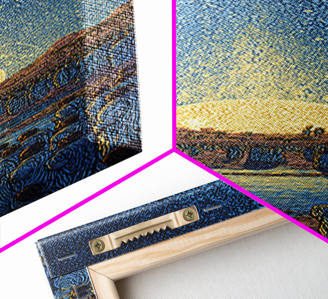 Radiant Sunrise River Ceremony Canvas Print, African Spiritual Wall Art, Golden Sun Decor, Afrocentric Home Gift, Living Room Statement