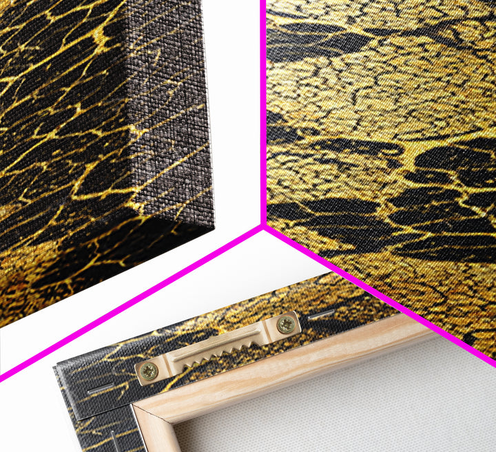 Gold Abstract Africa Map Wall Art, African Abstract, Black And Gold Art, Textured Art Print, Modern African Home Decor Gift