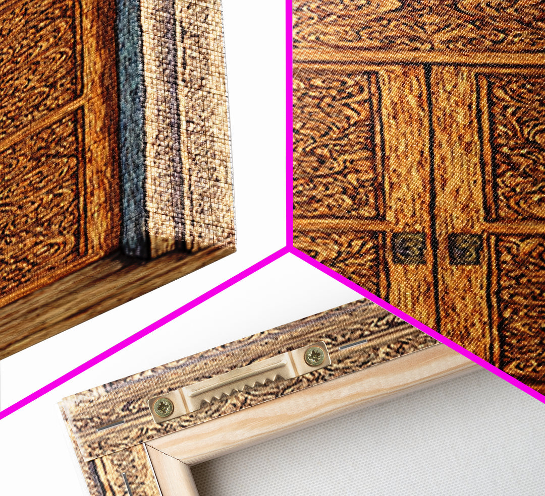 Ornate Arched African Doorway In Blue And Gold Wall Art, Moroccan Travel, African Home Decor, Cultural Wall Decor Gift, Statement Piece