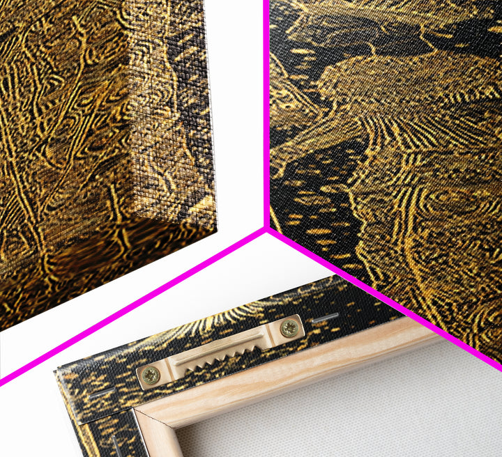 Gold Line African Queens Wall Art, Elegant Black And Gold Design, Tribal Woman Portrait, Afrocentric Cultural Home Decor