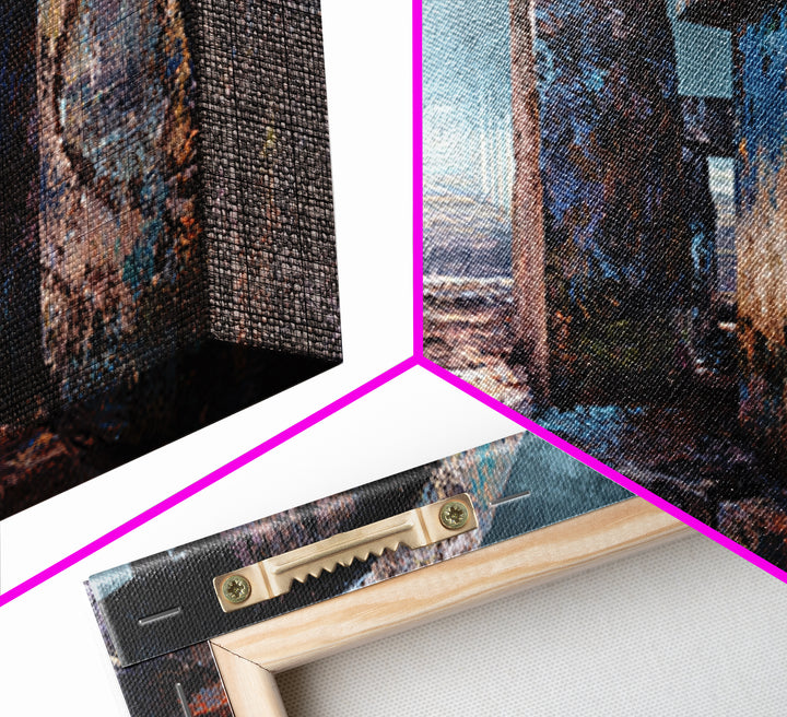Moody Ancient Stone Circle Ruins Wall Art, African Inspired Landscape, Mystical Wall Decor, Rustic Home Decor, Gallery Art
